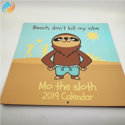 24 hours service different styles custom printing custom educational die cut fold calendar