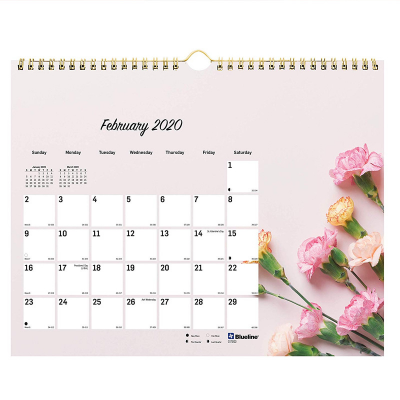 Wholesale Custom Printing Spiral Wire O Wall Monthly  Calendar